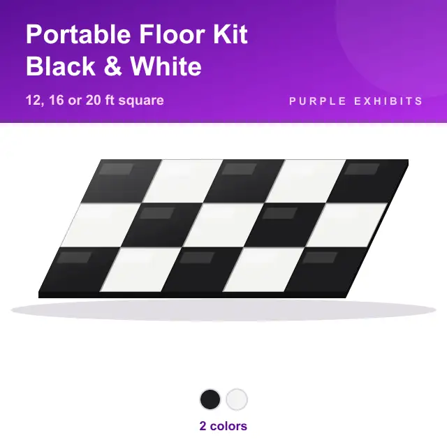 Portable Floor Kit, Black & White Checker