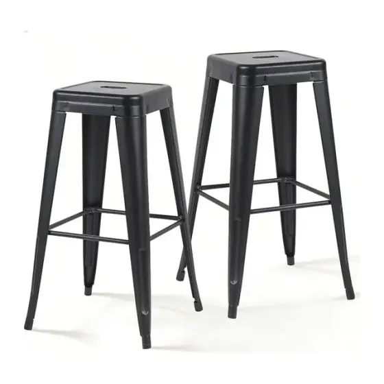 Metal Bar Stools, 30", Set of 2