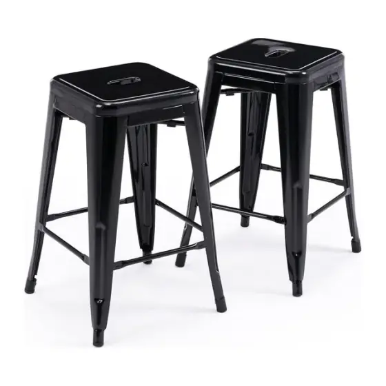Metal Counter Stools, 24", Set of 2