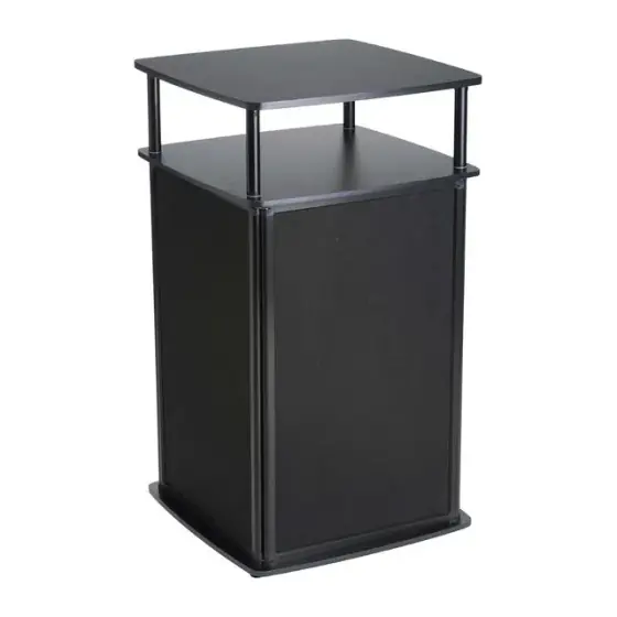 Portable Trade Show Counter with Storage, Black