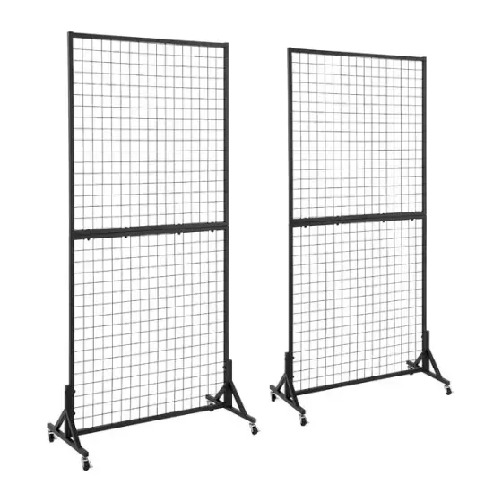 Gridwall Panels on Wheels, 3' x 6', Set of 2