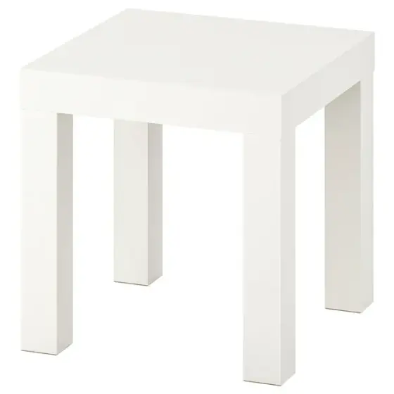 Cube Side Table, White
