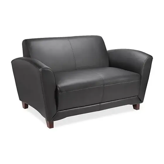 Leather Reception Loveseat