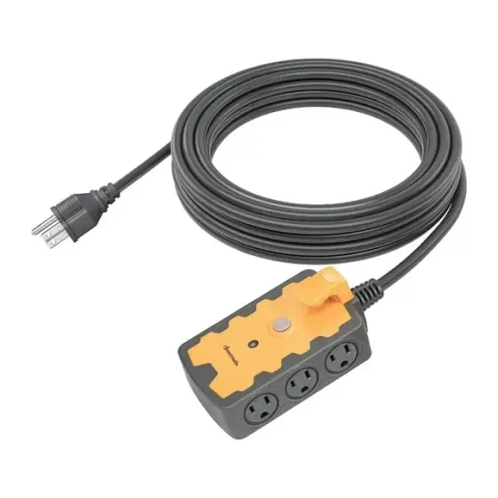 Heavy-Duty Power Strip, 25 ft, 6 Outlets