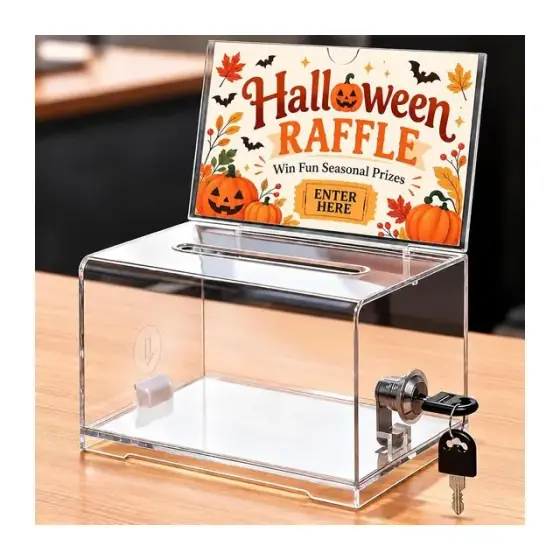 Locking Acrylic Raffle Box