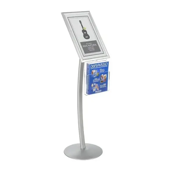 Floor Sign Stand with Literature Pocket