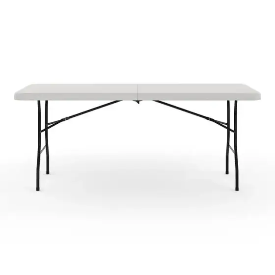 Six-Foot Folding Table, White