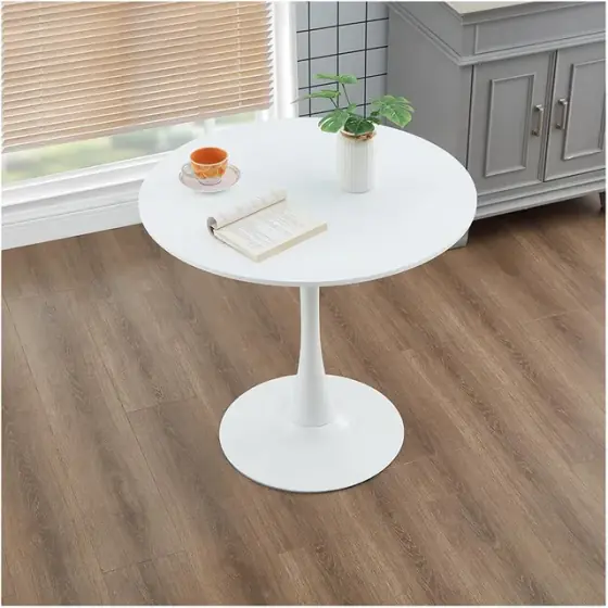 Tulip Table, 27in Round, White