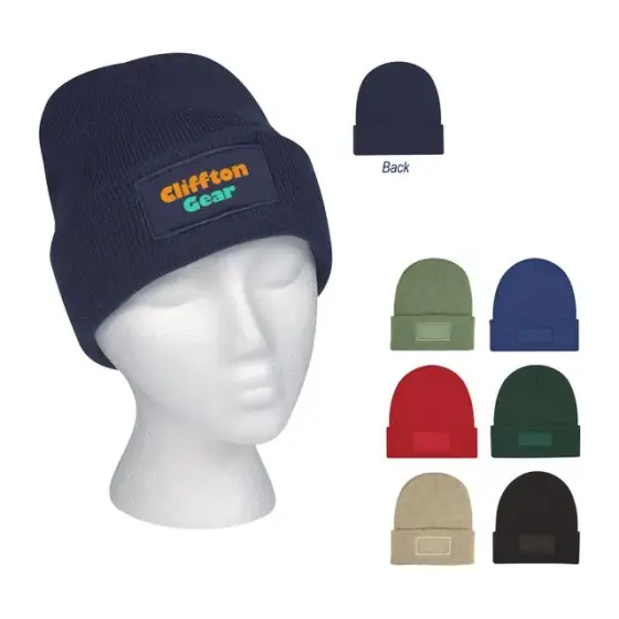 Patch Beanie with Cuff