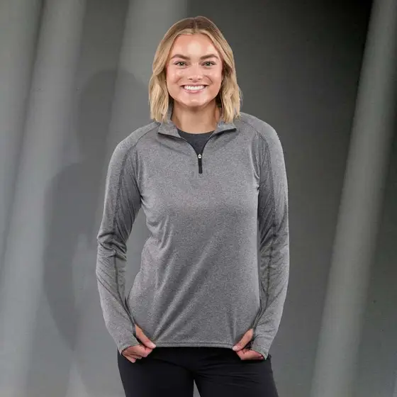 Heather Knit Quarter-Zip, Women's