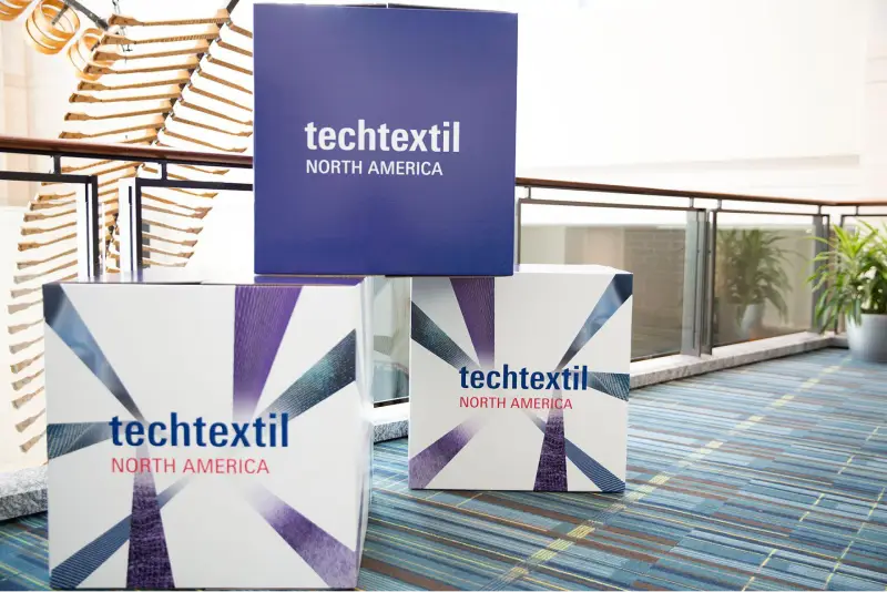 Techtextil North America trade show in Atlanta — exhibit services by Purple Exhibits