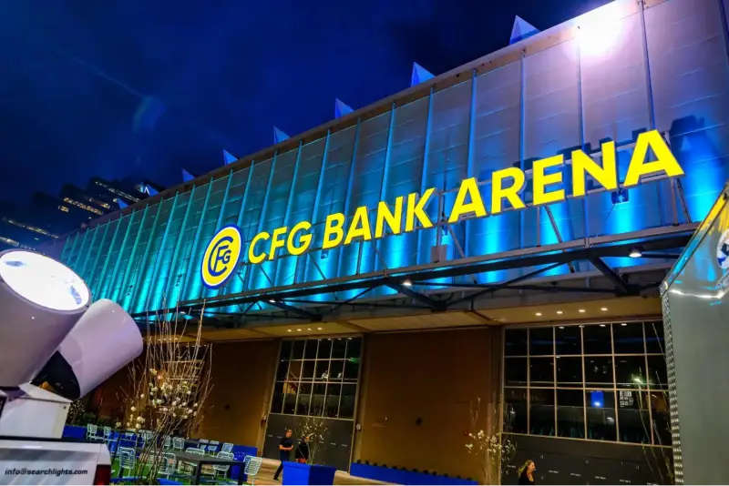 CFG Bank Arena in Baltimore — trade show booth services by Purple Exhibits