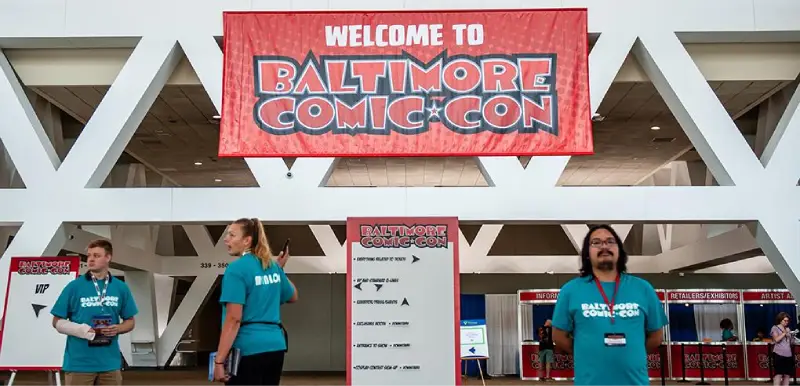 Baltimore Comic-Con trade show — exhibit services by Purple Exhibits