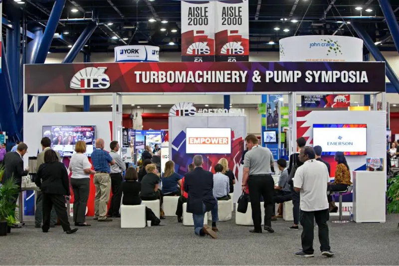 Turbomachinery & Pump Symposia (TPS) trade show in Houston — exhibit services by Purple Exhibits