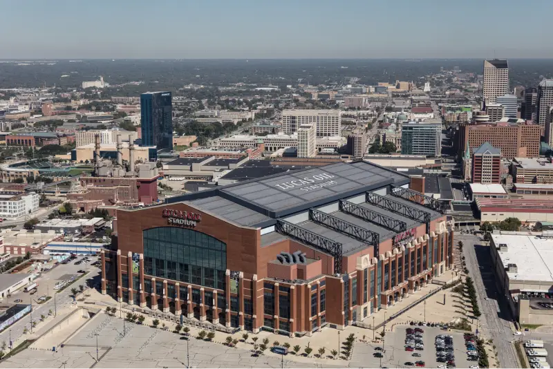 Lucas Oil Stadium in Indianapolis — trade show booth services by Purple Exhibits