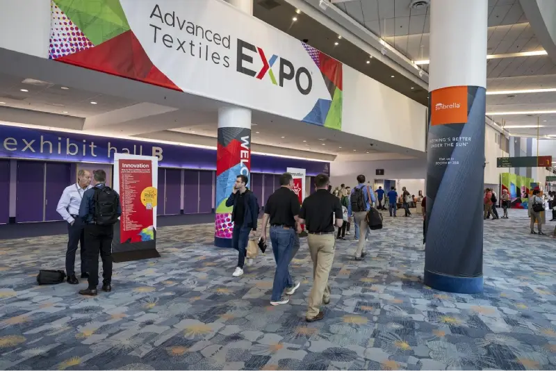 Advanced Textiles Expo in Indianapolis — exhibit services by Purple Exhibits