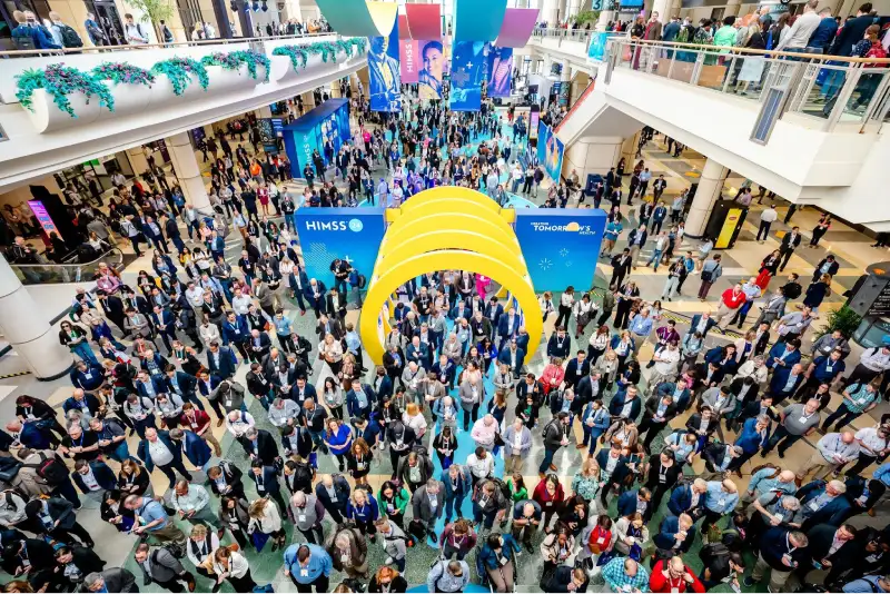HIMSS healthcare conference in Las Vegas — exhibit services by Purple Exhibits