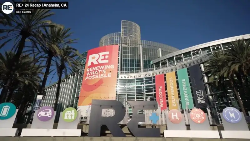 RE+ clean energy trade show in Las Vegas — exhibit services by Purple Exhibits
