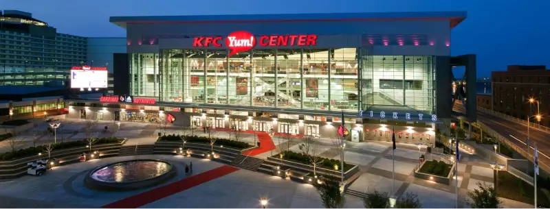KFC Yum! Center in Louisville — trade show booth services by Purple Exhibits