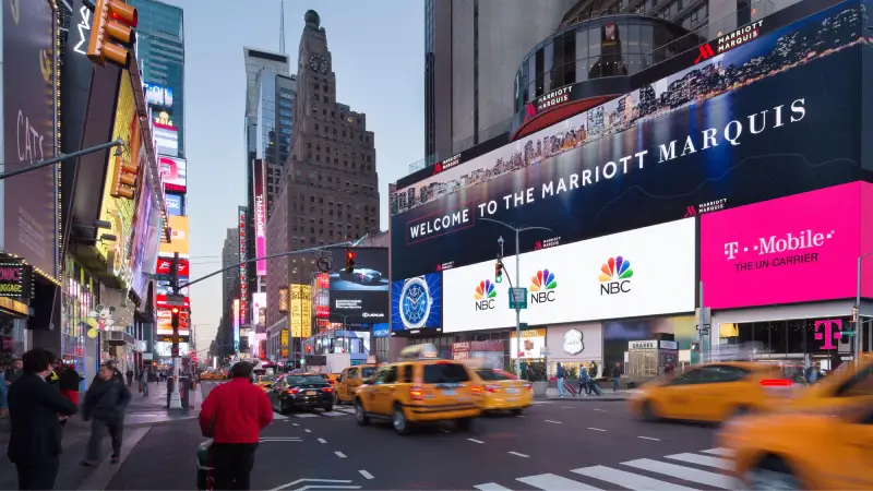 New York Marriott Marquis in New York City — trade show booth services by Purple Exhibits