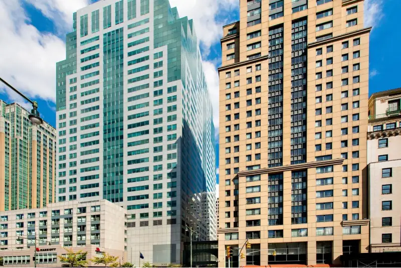 New York Marriott at the Brooklyn Bridge in New York City — trade show booth services by Purple Exhibits