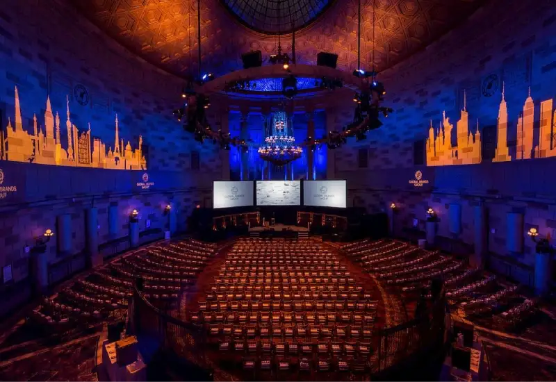 Gotham Hall in New York City — trade show booth services by Purple Exhibits