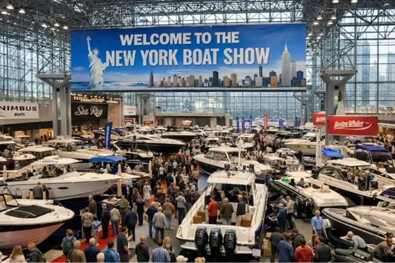 New York Boat Show in New York City — exhibit services by Purple Exhibits