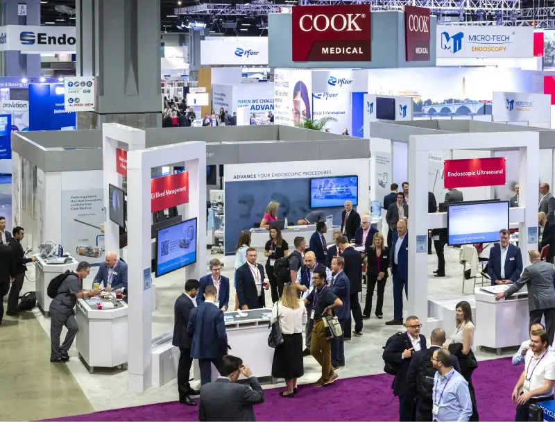 Digestive Disease Week (DDW) in San Diego — exhibit services by Purple Exhibits