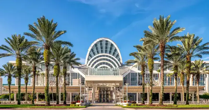 Exhibit booth installation crew at Orange County Convention Center