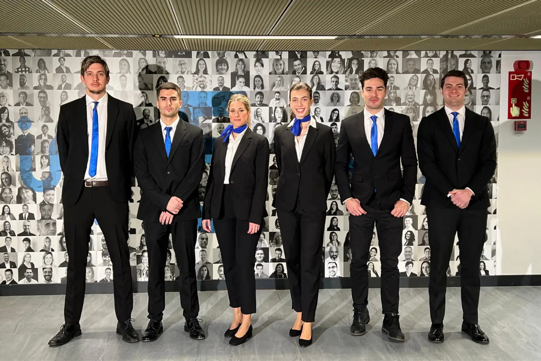 Professional nationwide trade show staffing team in coordinated business attire