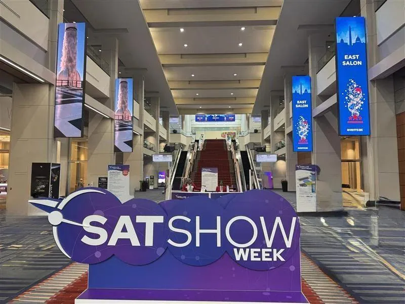 SATShow exhibition floor at the Walter E. Washington Convention Center
