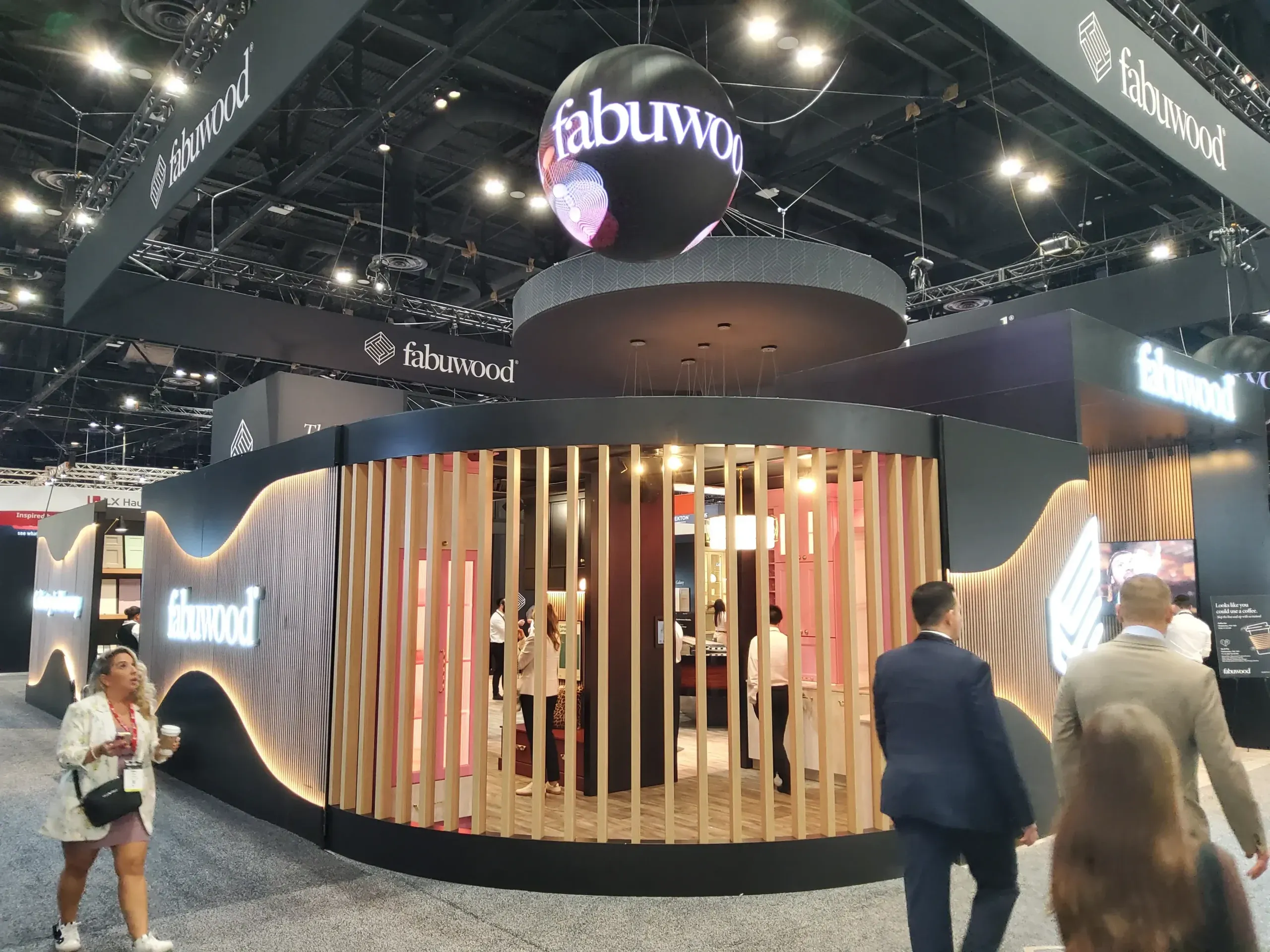 Large custom Fabuwood exhibit exterior on the KBIS 2026 show floor in Orlando