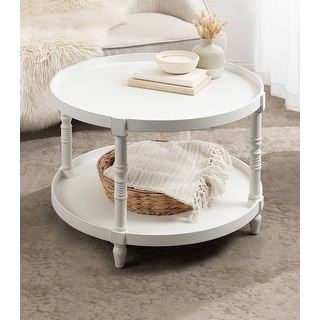 Round Wood Coffee Table, 28"