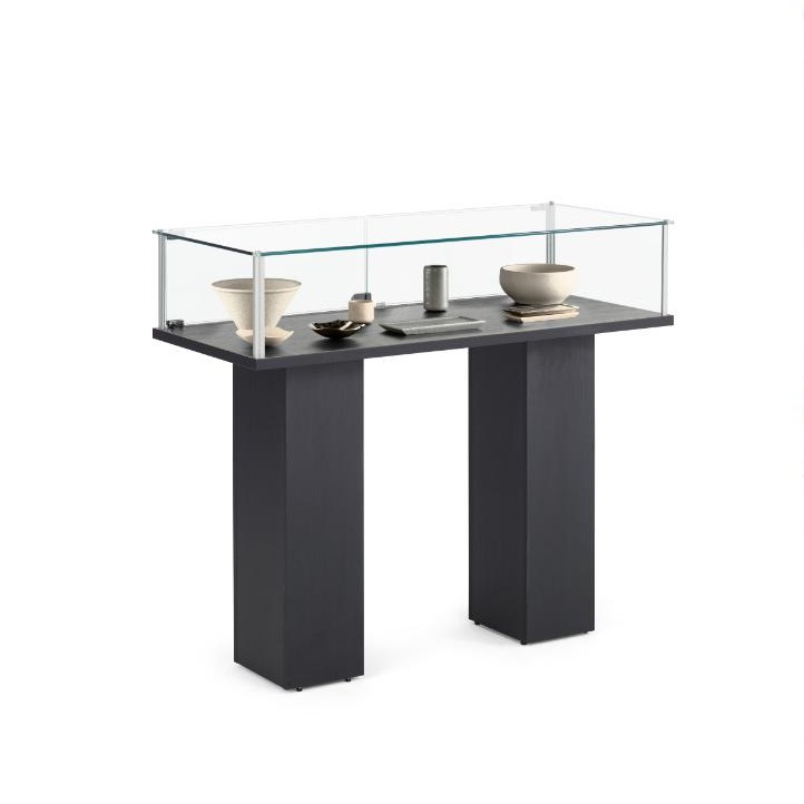 Glass Pedestal Showcase, 46in