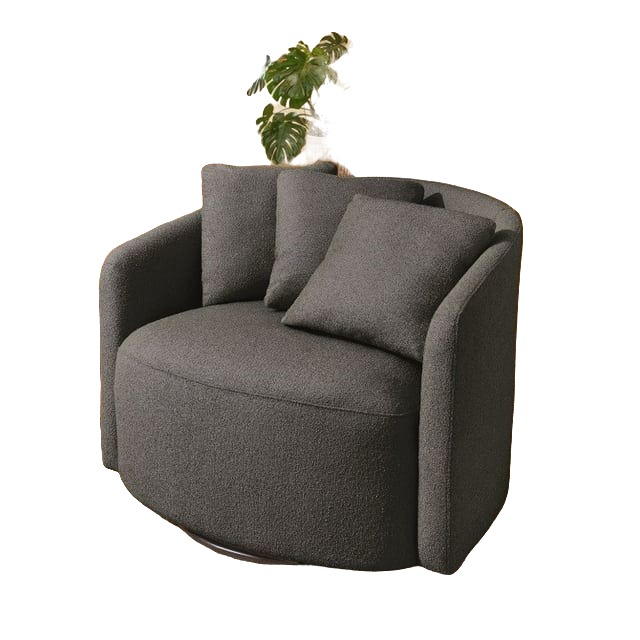 Charcoal Boucle Accent Chair