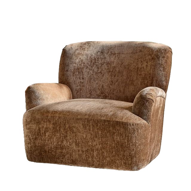 Caramel Chenille Accent Chair