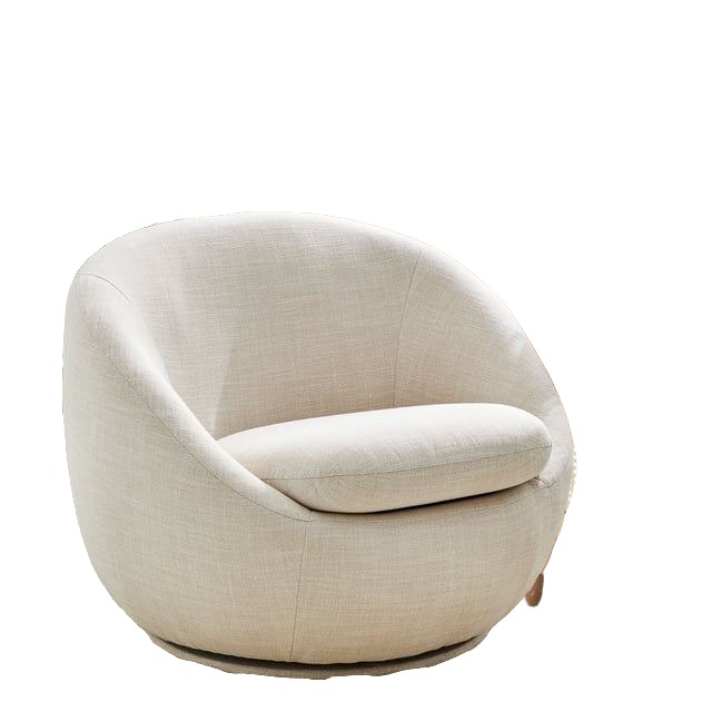 Cream Swivel Accent Chair