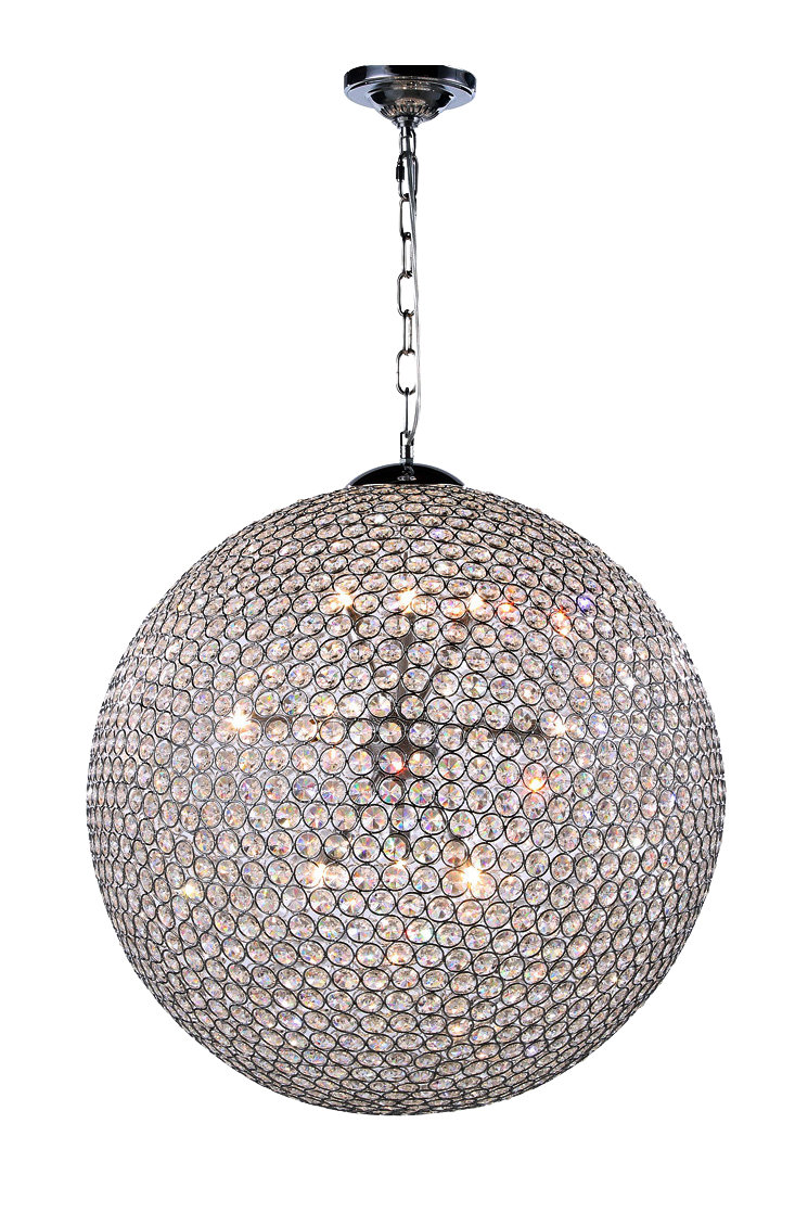 Globe Chandelier, Twelve Light