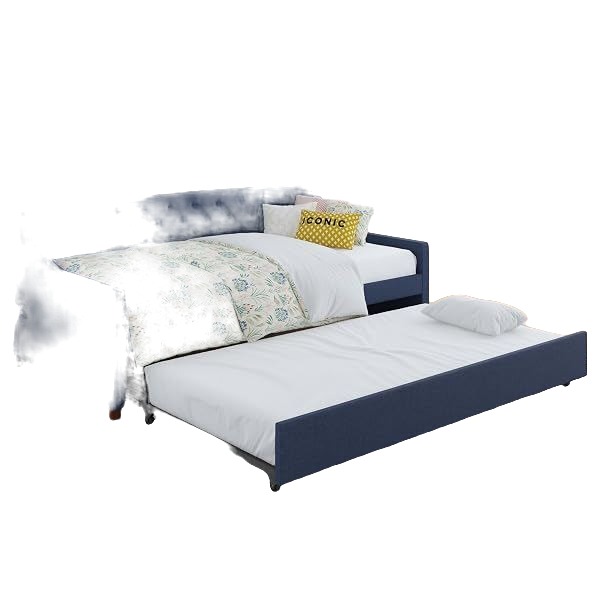 Upholstered Daybed, Blue Linen
