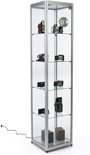 Locking Glass Display Tower