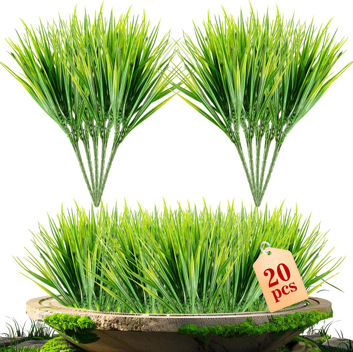 Faux Wheat Grass, Set of Twenty