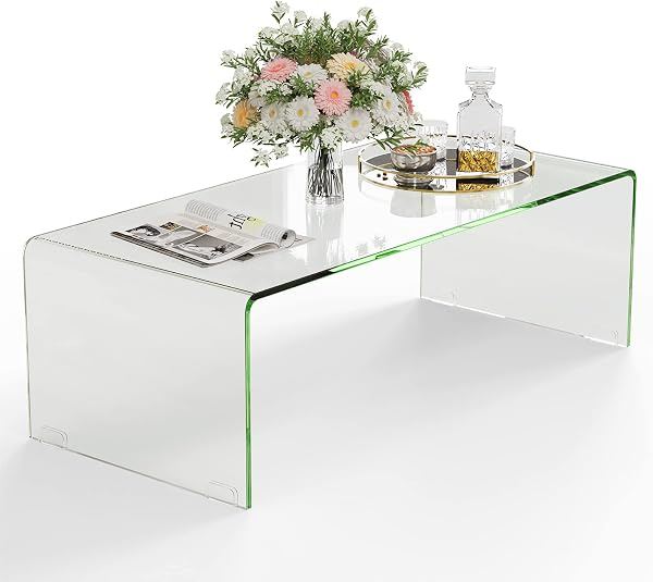 Glass Waterfall Coffee Table