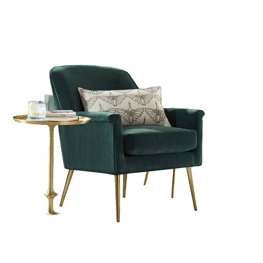 Gold Round Accent Table