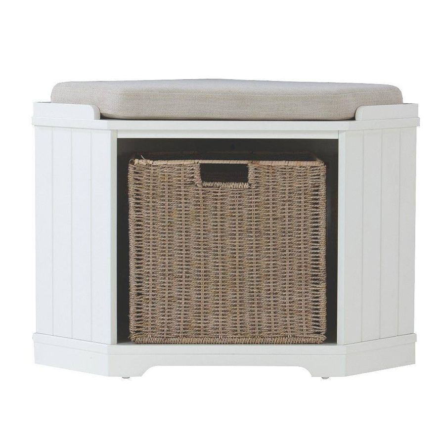Corner Bench, Off-White