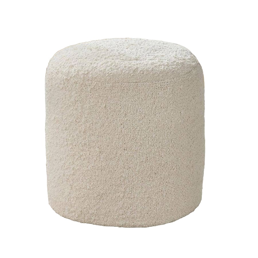 Ivory Boucle Pouf