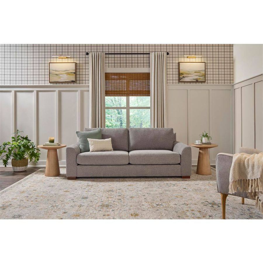 Tapered-Arm Sofa, Gray, 86"