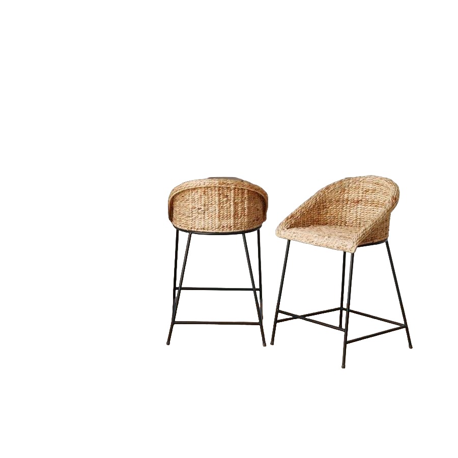 Woven Hyacinth Counter Stool