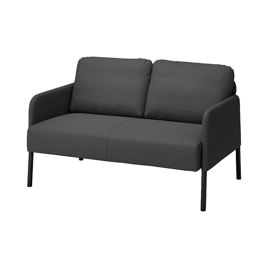 Simple Loveseat, Dark Gray