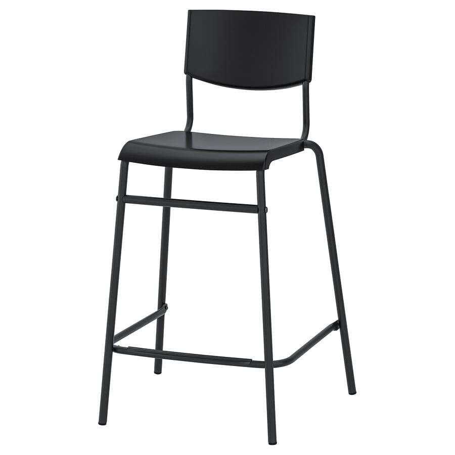 Black Metal Counter Stool