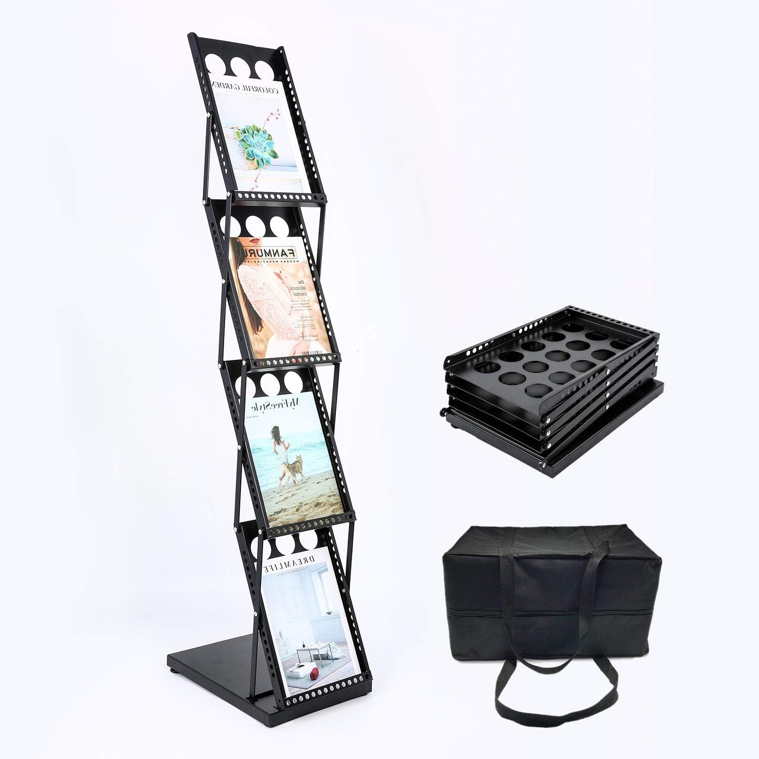 Folding Literature Rack, 4 Tier